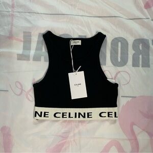 Celine Sports Bra Athletic Ribbed Knit